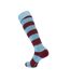 Chaussettes De Foot Motif/style Rayures Contrastées Homme Bordeaux Bleu Ciel Sondico-2