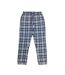 Womens/ladies Cotton Checked Button Front Long Pyjama Set Pack Of 1 Grey Pink Linea-4