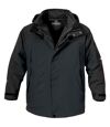 Stormtech Mens Five In One Parka Hooded Waterproof Breathable Jacket (Black/Black) - UTBC1185