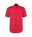 Kustom Kit Mens Short Sleeve Corporate Oxford Shirt (Red)