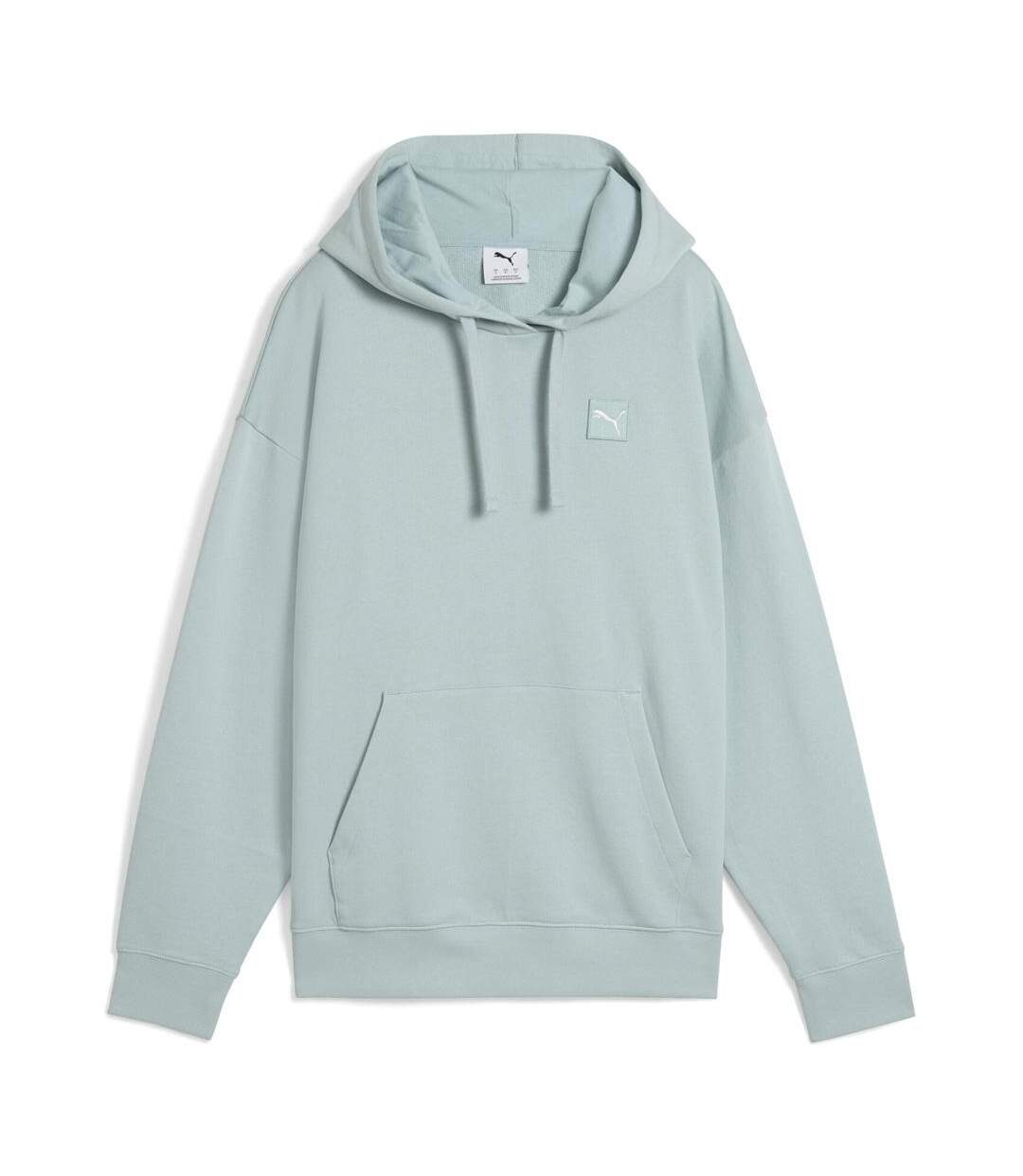 Sweat capuche vert d'eau femme puma elevated comfort - l-1