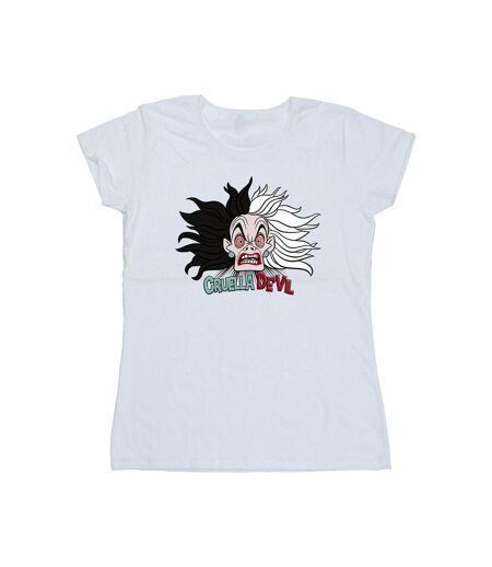 Disney Femme/Les femmes 101 Dalmatians Cruella De Vil Crazy Mum T-Shirt en coton (Blanc) - UTBI44550