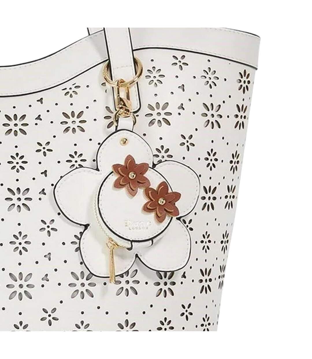 Womens/ladies Daizies Tote Bag One Size White Dune London-3