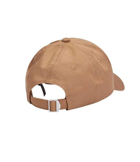 Embroidered Logo Cotton Baseball Cap Beige Boss