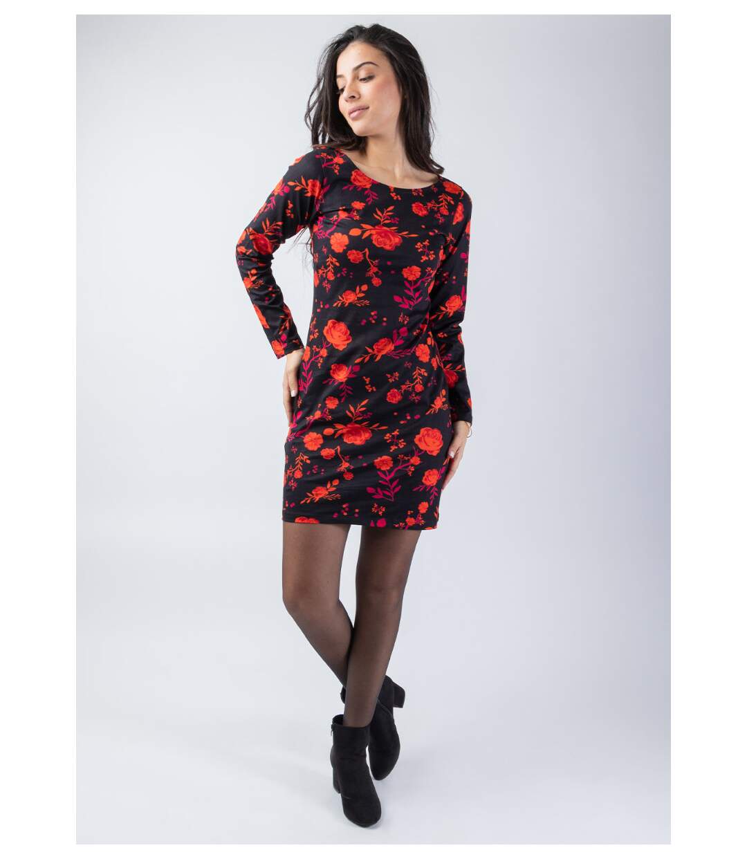 Robe courte en coton KALIKA imprimé floral Coton Du Monde