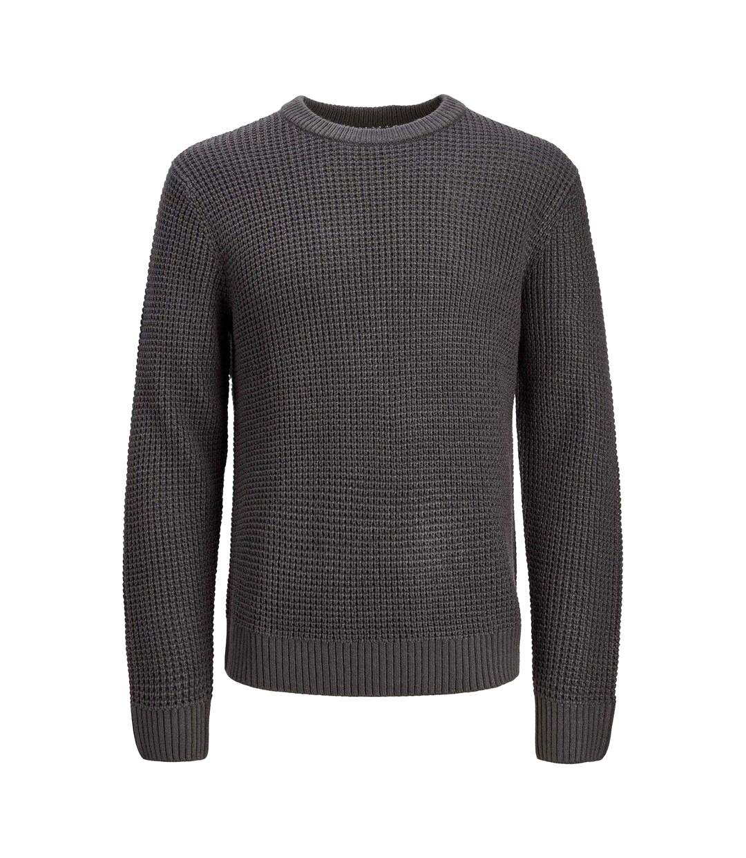 Pull Manches Longues Motif/style Texturé Homme Anthracite Jack And Jones-2
