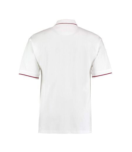 Polo st mellion homme blanc / rouge Kustom Kit