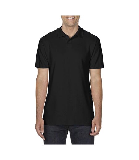 Gildan Softstyle Mens Short Sleeve Double Pique Polo Shirt (Black) - UTBC3718
