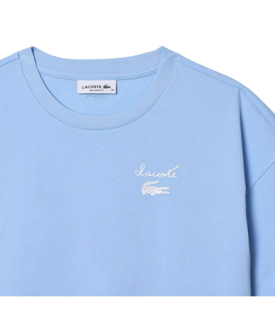 T-shirt Style Logo Femme Bleu Clair Lacoste-4