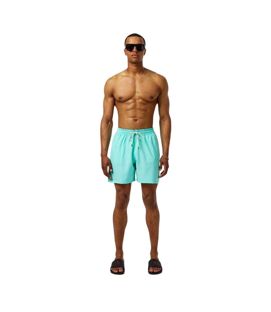 Mens Traveller Swim Shorts Teal Blue Ralph Lauren-1