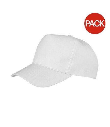 Lot de 2  casquettes boston adulte blanc Result