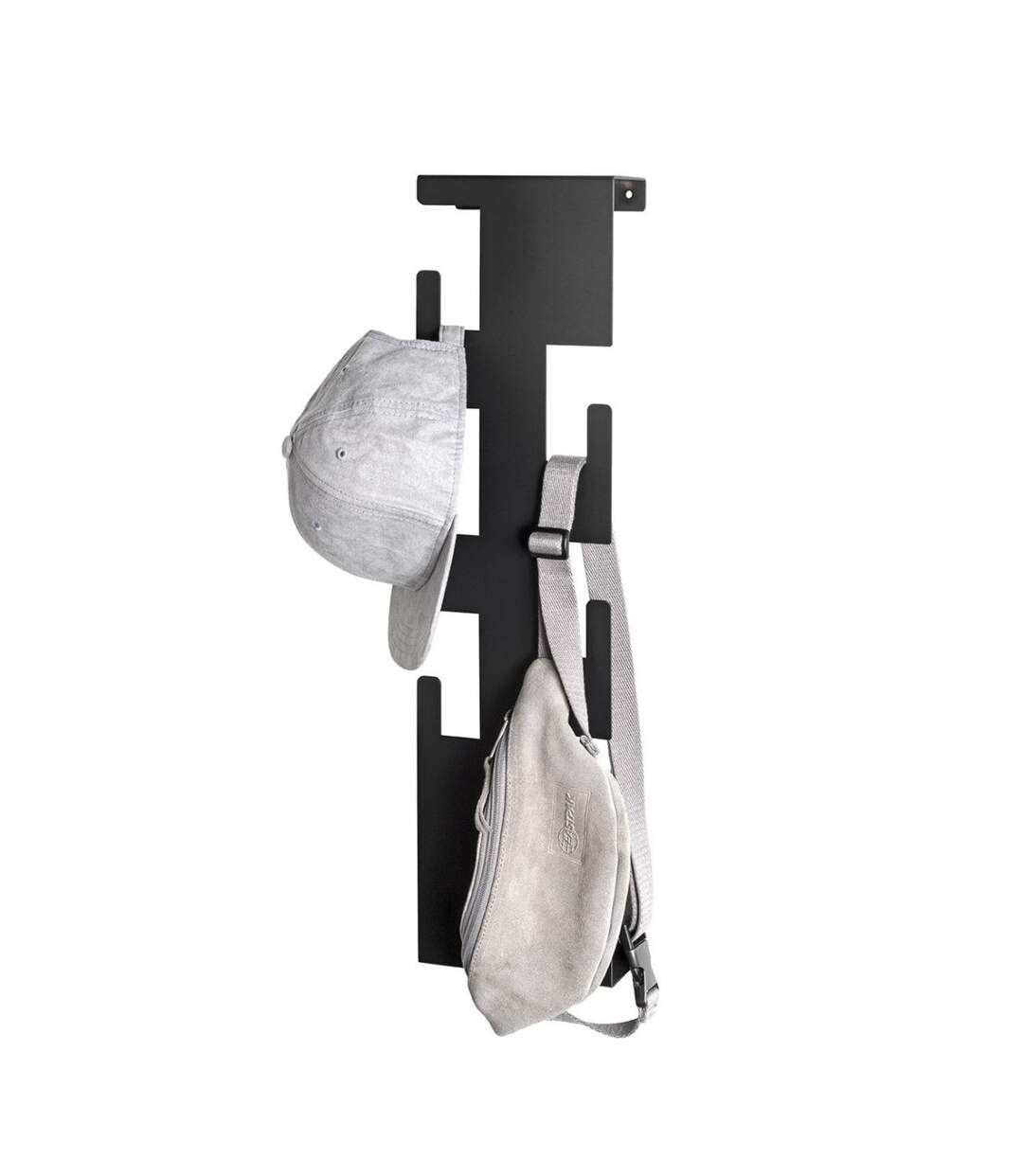 Patère Murale Design 6 Crochets 60cm Noir-2