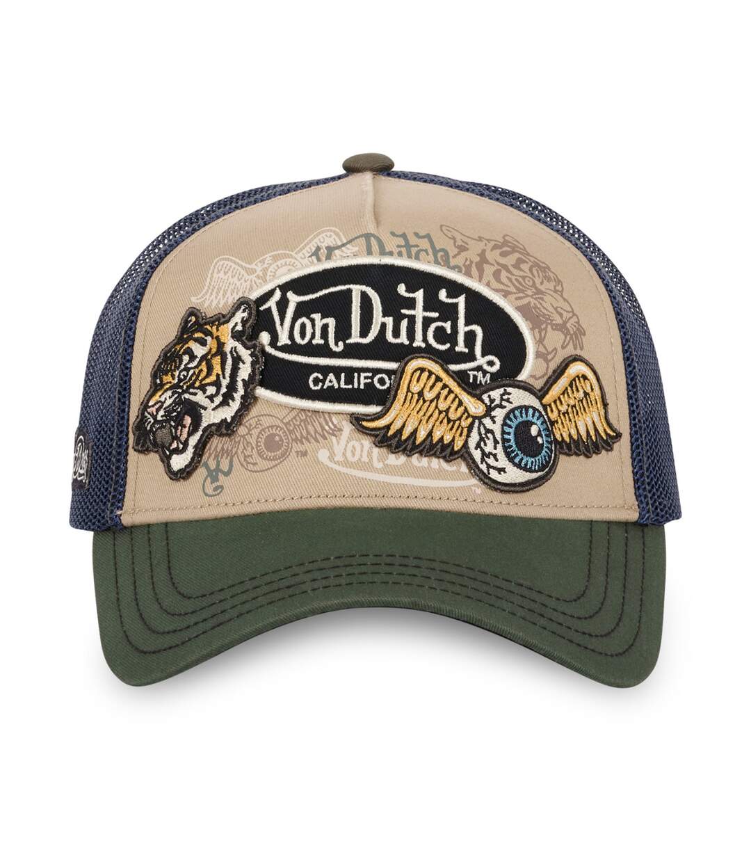 Casquette trucker avec filet en sergé de coton Patches Vondutch-2