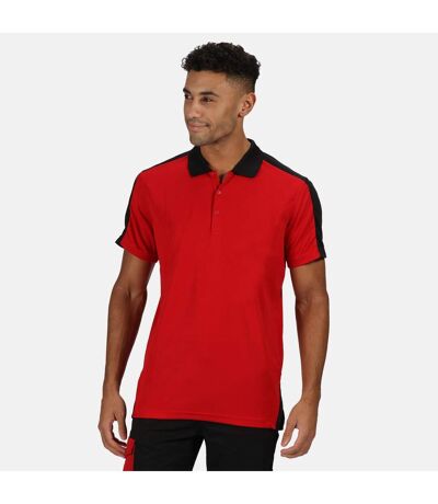 Regatta Mens Contrast Coolweave Polo Shirt (Classic Red/Black) - UTRG3573