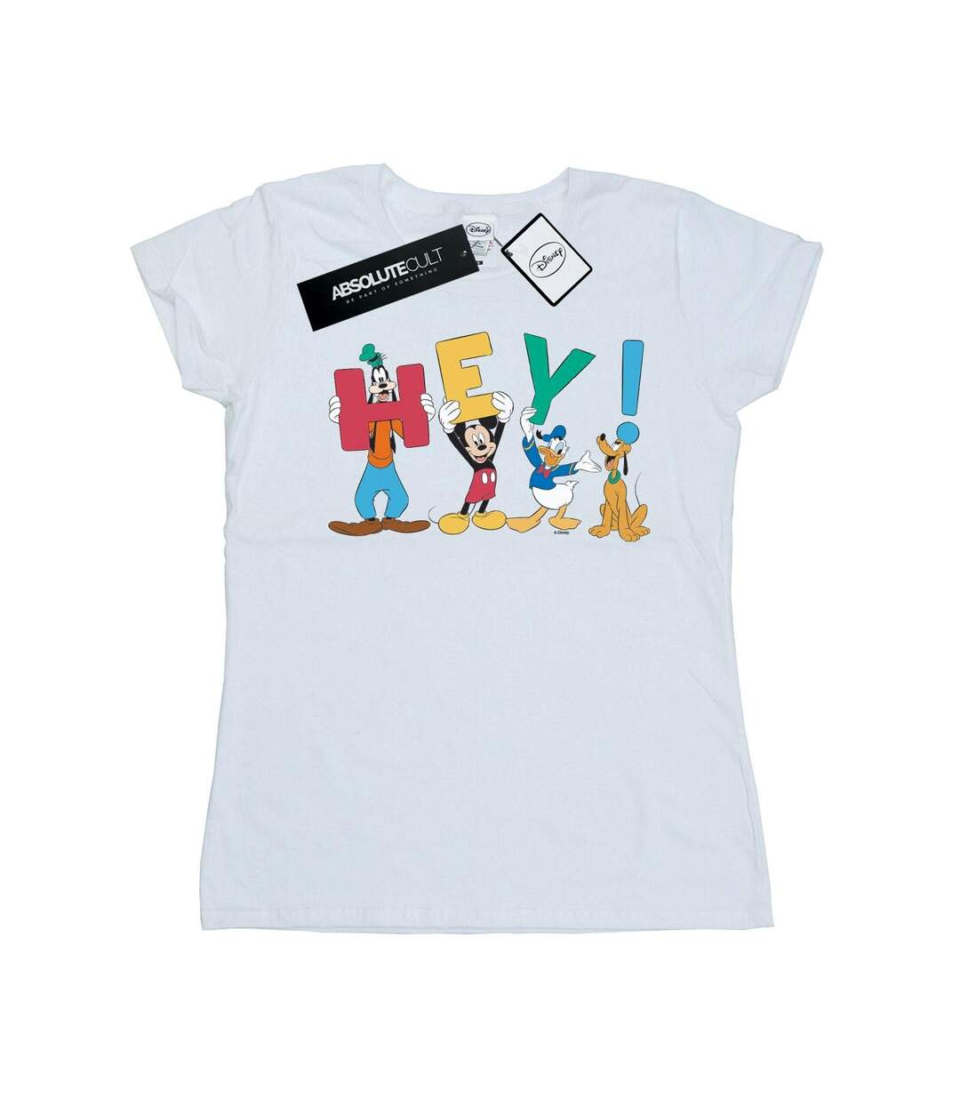 Disney Femme/Les femmes Mickey Mouse Friends Hey Cotton T-Shirt (Blanc) - UTBI32228-1