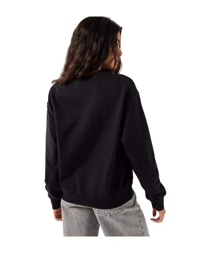 Womens/ladies Logo Long-sleeved Sweatshirt Black Calvin Klein