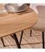 Table à manger en bois et métal 6 personnes ROXAS - Beige et noir-3