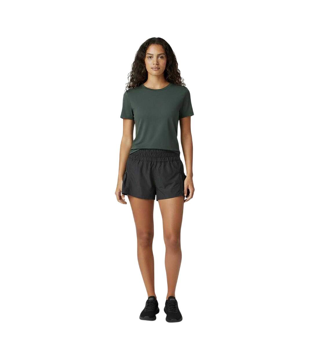 Womens/ladies Polyamide T-shirt Army Khaki USA Pro-4