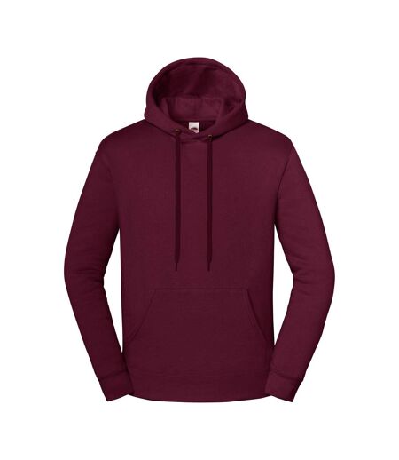 Unisex Adult Iconic Premium Hoodie Burgundy Fruit Of The Loom