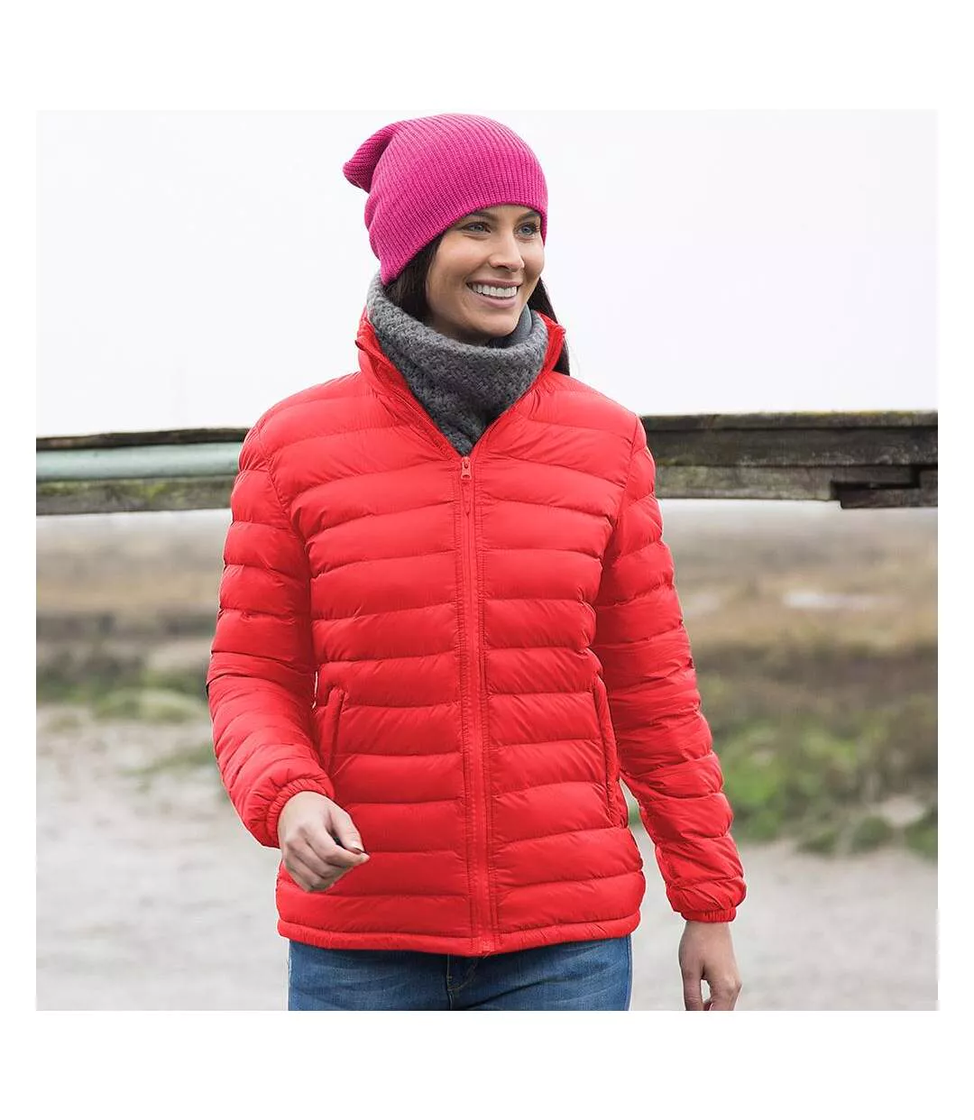 Ice Bird Manteau Coupe-vent Hydrofuge Femme Rouge Result-1