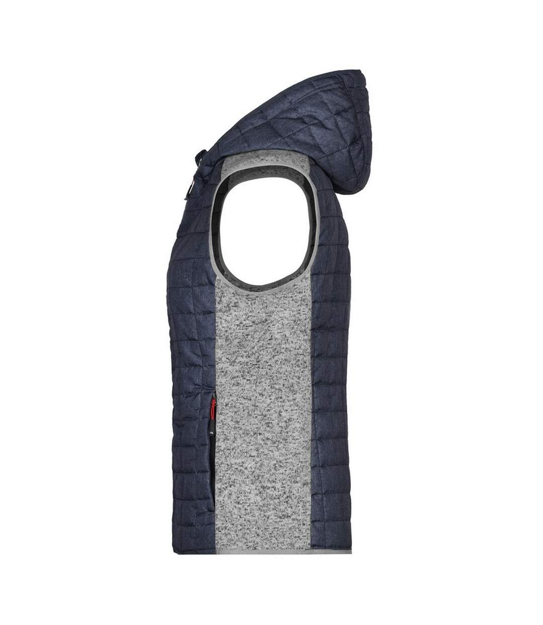 Veste Hybride Femme Gris Clair Chiné Anthracite James And Nicholson-3