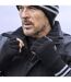 Mens Hi Vis Reflective Fleece Lined Thermal Winter Fingerless Gloves-4