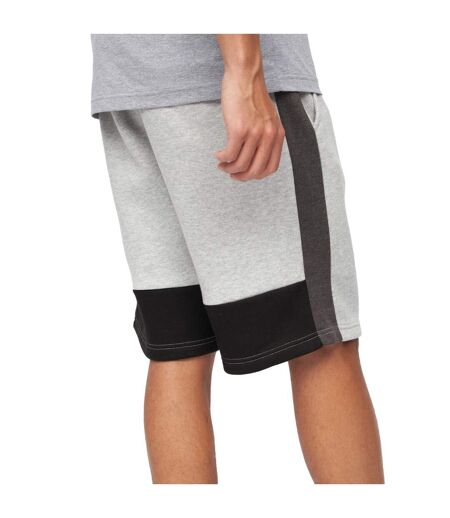 Short compounds homme noir / gris chiné Crosshatch