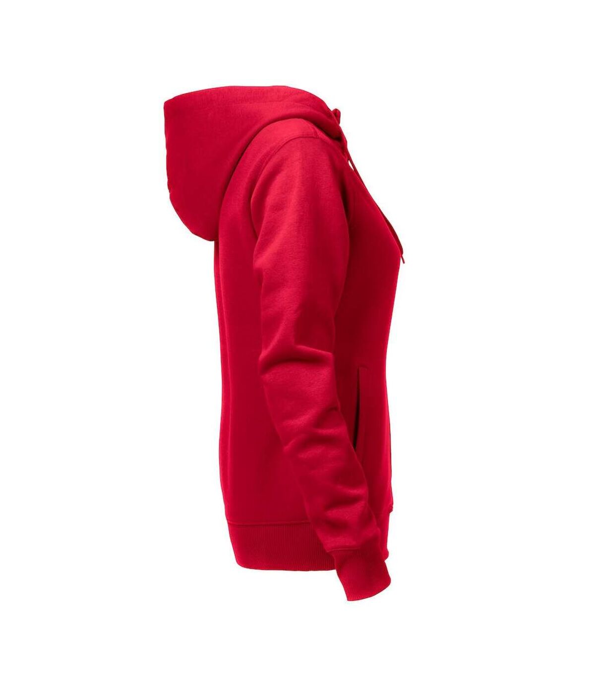 Printer Womens/Ladies Overhead Full Zip Hoodie (Red)