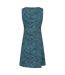 Womens/ladies Milos Leaf Print Sleeveless Dress Dark Blue Mountain Warehouse-2
