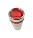 Arsenal FC Executive Metallic Travel Handleless Mug (Silver/Red) (One Size) - UTBS3765