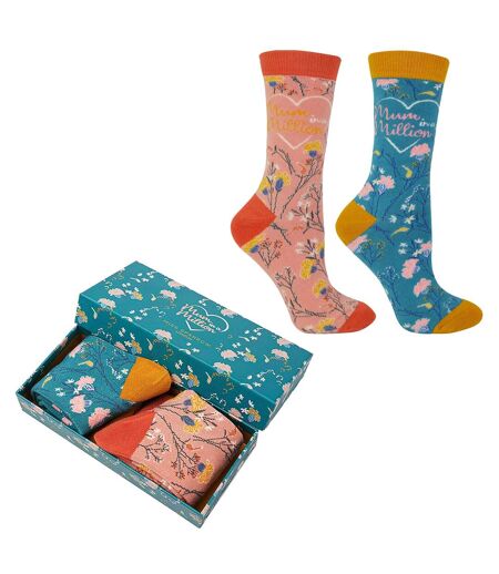 Miss Sparrow - 2 Pairs Ladies Bamboo Socks for Mum in Gift Box