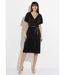Robe chic plissée décolleté cache coeur-1
