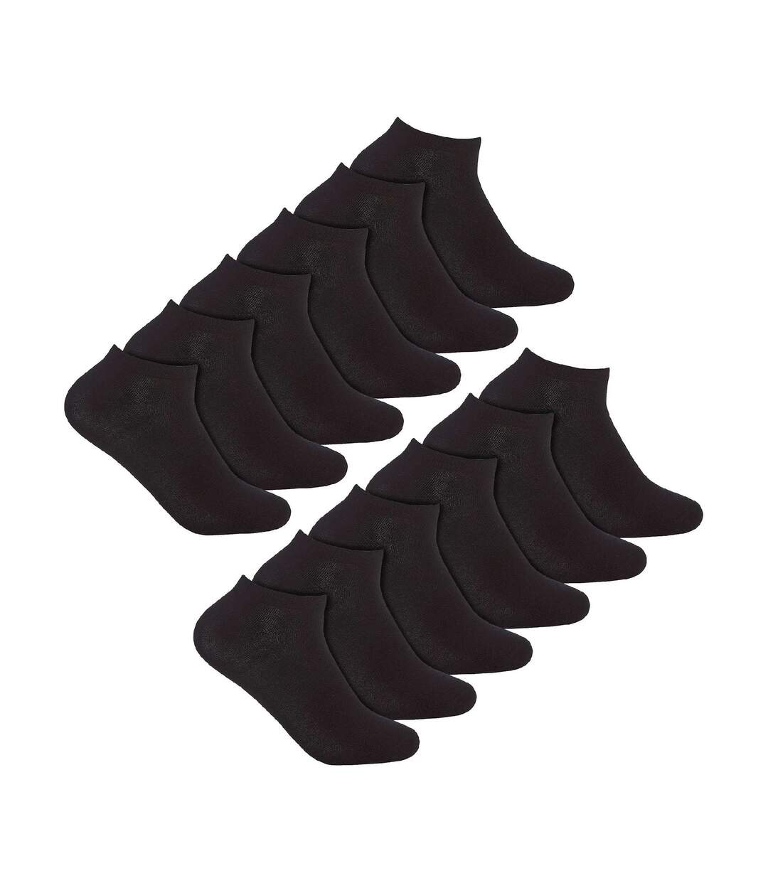 12 Pack Ladies Low Cut Breathable Bamboo Trainer Socks-1