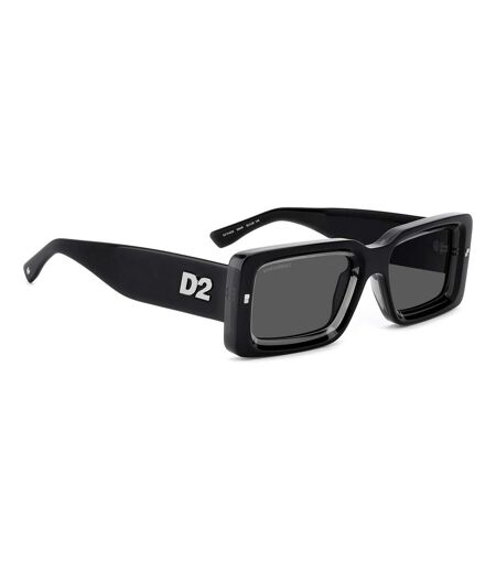 Mens Rectangular Sunglasses 52cm Black Grey DSquared2