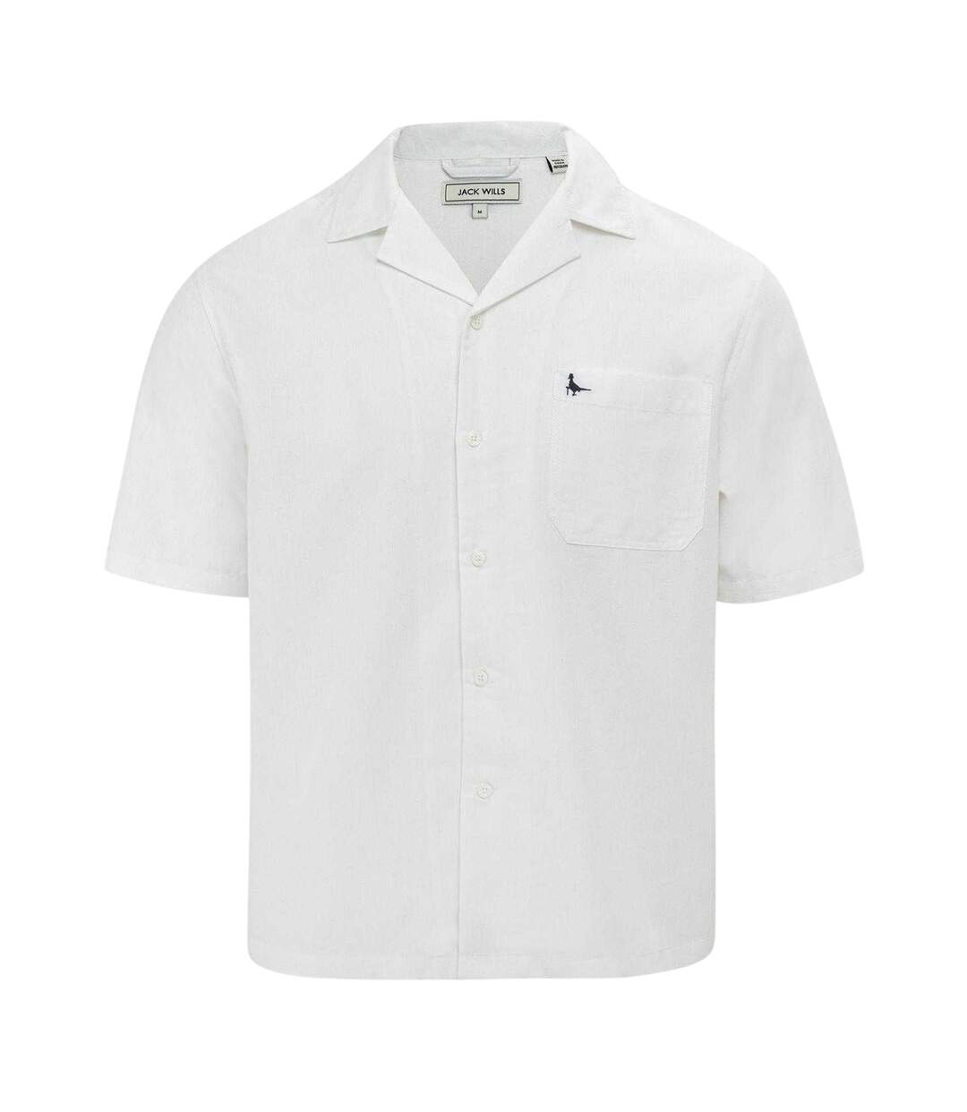 Chemise Manches Courtes Motif/style À Motifs Homme Blanc Jack Wills-1