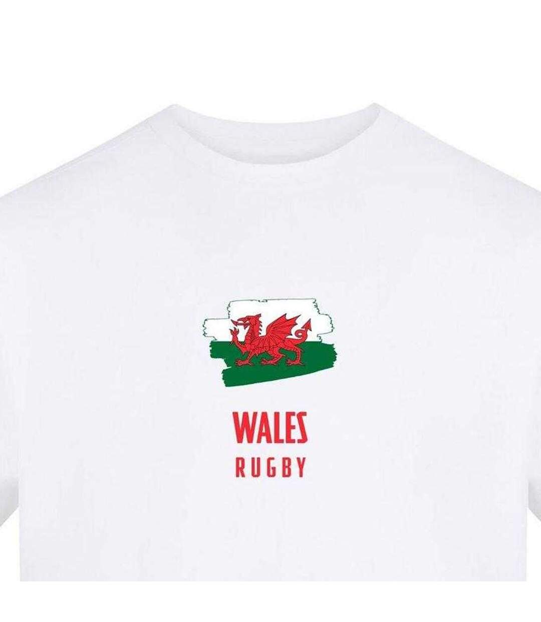 T-shirt Motif/style Wales Ru Adulte Blanc AWD-3
