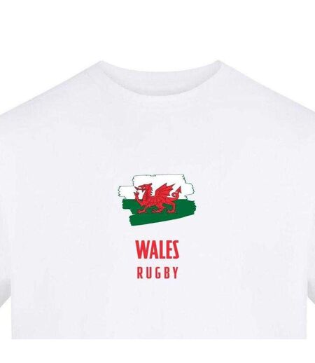 T-shirt Motif/style Wales Ru Adulte Blanc AWD