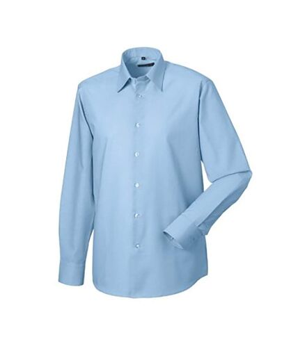 Russell Collection Mens Long Sleeve Easy Care Tailored Oxford Shirt (Oxford Blue) - UTBC1015