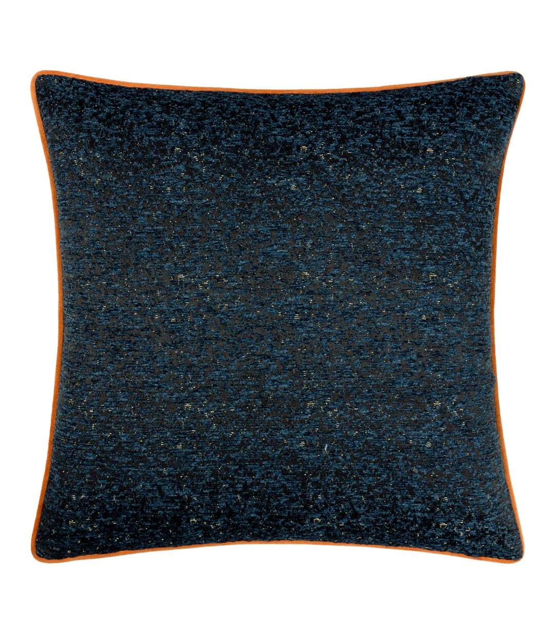 Chenille piped cushion cover 50cm x 50cm navy Paoletti