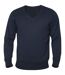 Clique Mens Aston Knitted V Neck Sweatshirt (Dark Navy) - UTUB275