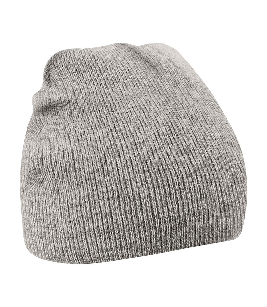 Beechfield Plain Basic Knitted Winter Beanie Hat (Heather Grey) - UTRW209-1