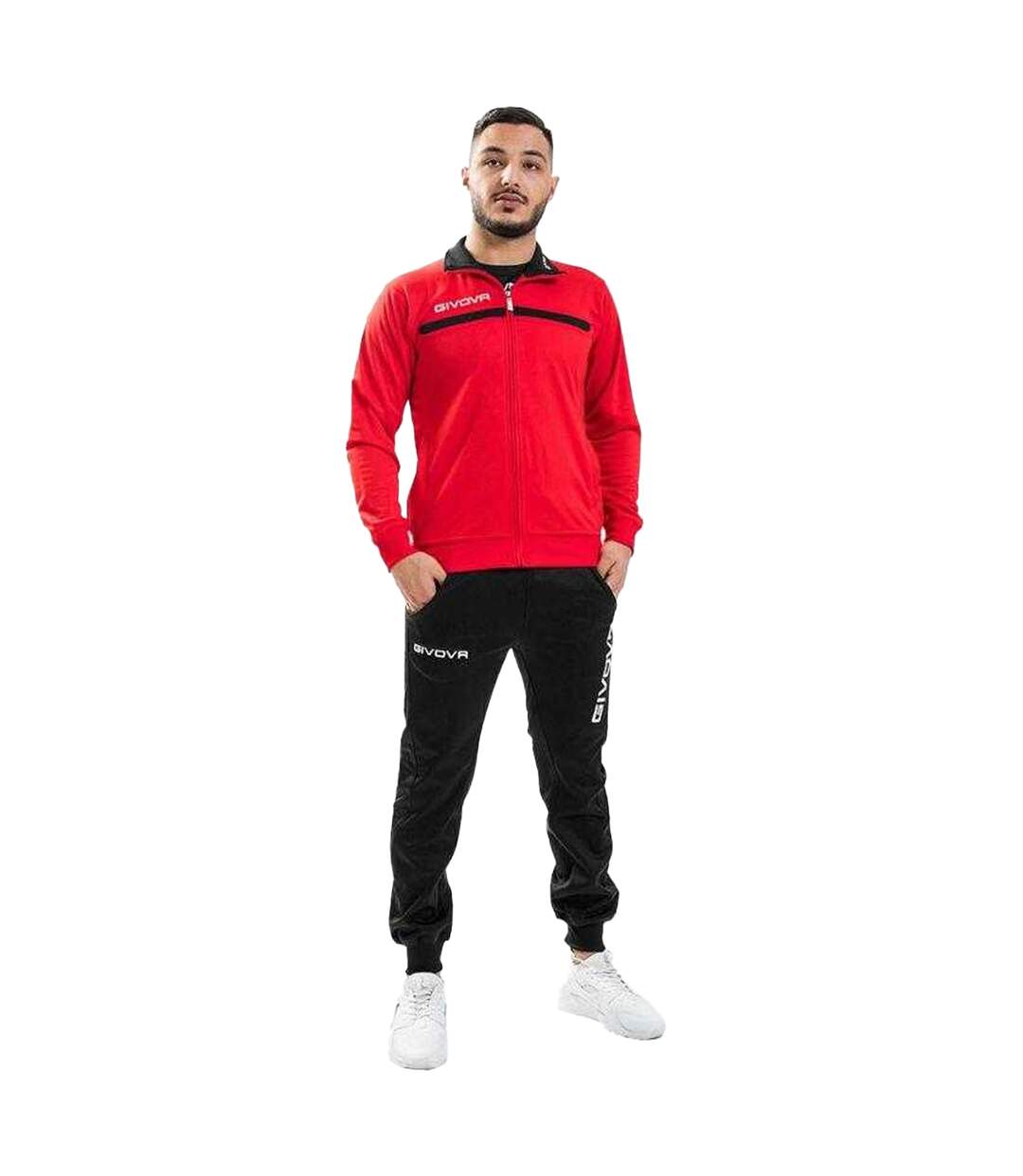 Ensemble De Survêtement Tuta One Homme Rouge Noir Givova-1