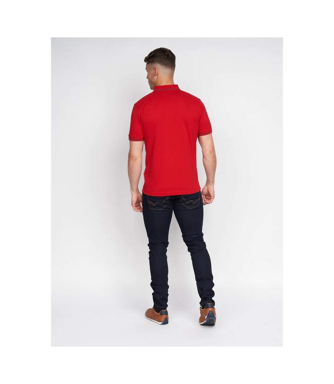 Duck and Cover Mens Feltar Polo Shirt (Red)