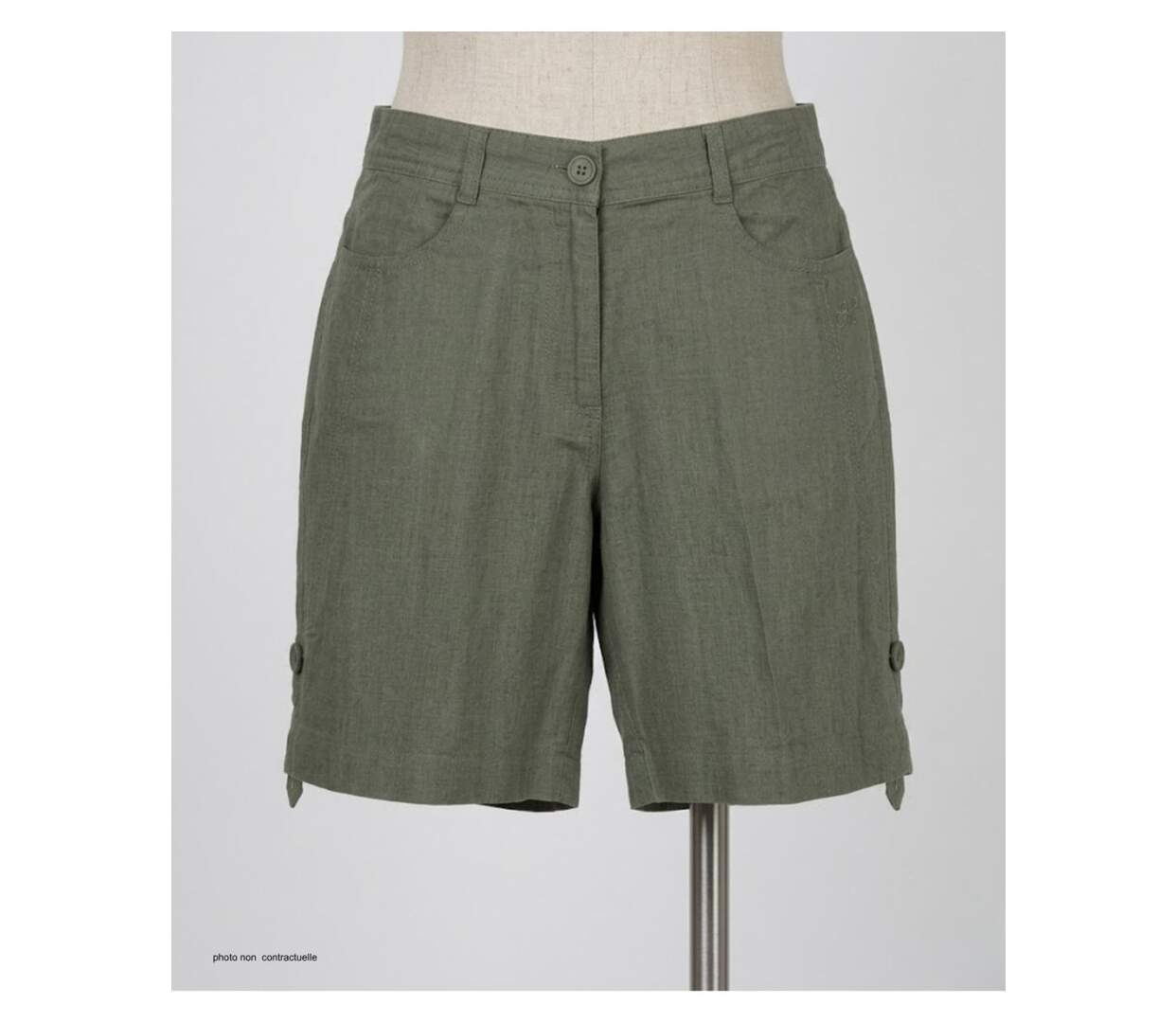 Short en lin Femme MAYFLOWER MIGUEL1 : la fraîcheur naturelle d'une coupe à longueur réglable-3