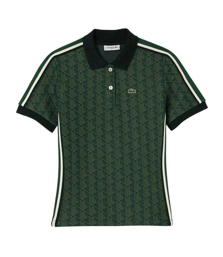 Mens Monogram Jacquard Polo Shirt Green Lacoste