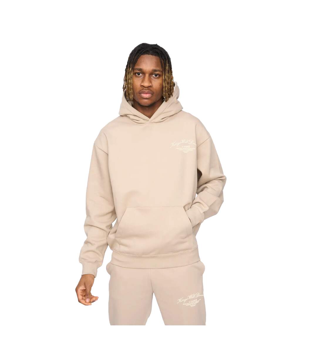 Mens Arch Cotton Oversized Hoodie Stone Kings Will Dream-1