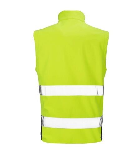 Safegard Mens Softshell Hi-Vis Vest (Fluorescent Yellow/Black)