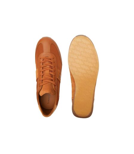 Mens Angula Leather Trainers Brown Lacoste