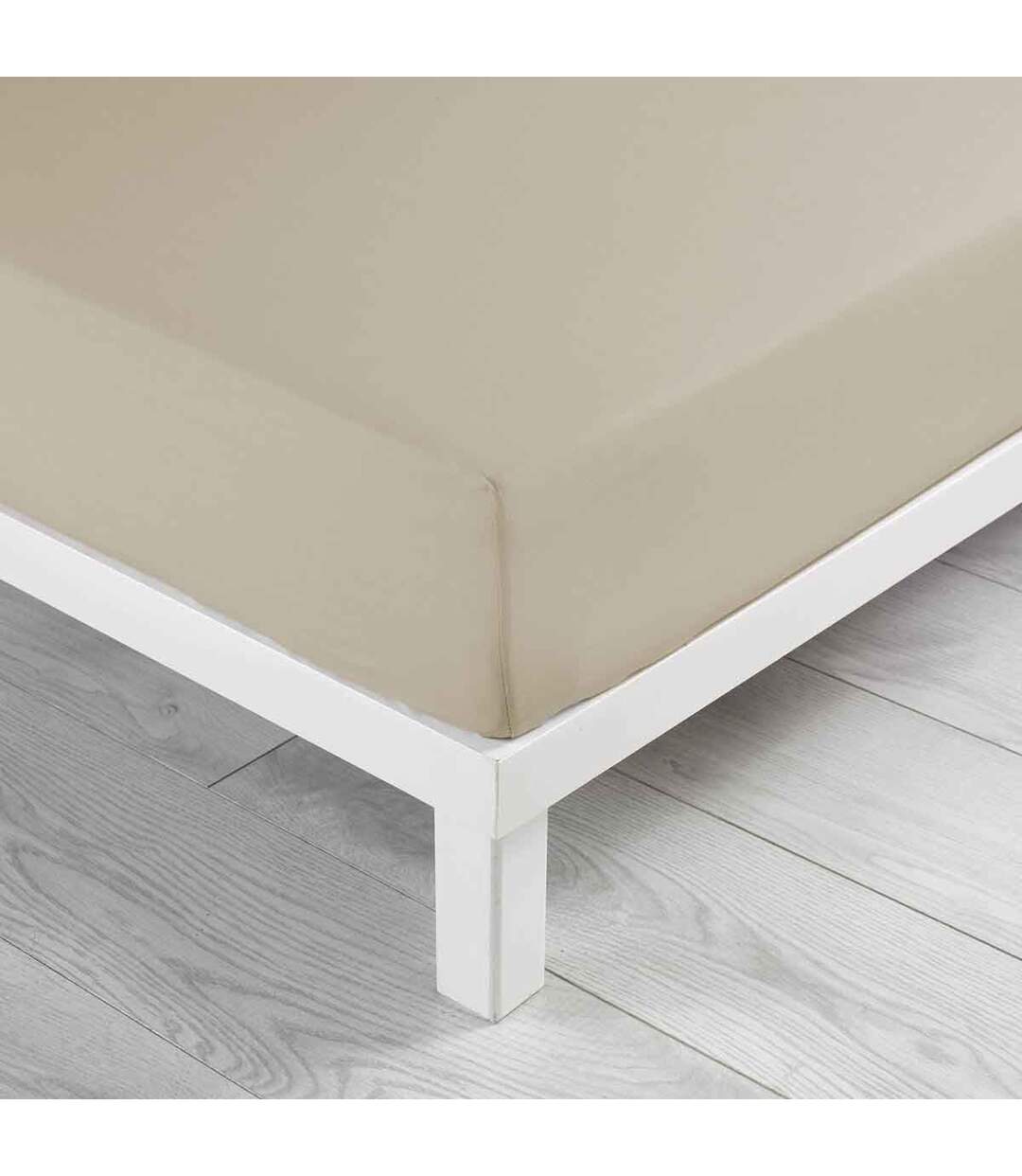 Drap Housse en Coton Linette 160x200cm Lin-2