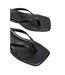 Womens/ladies Caribbean Leather T-bar Flip Flops Black Steve Madden-4